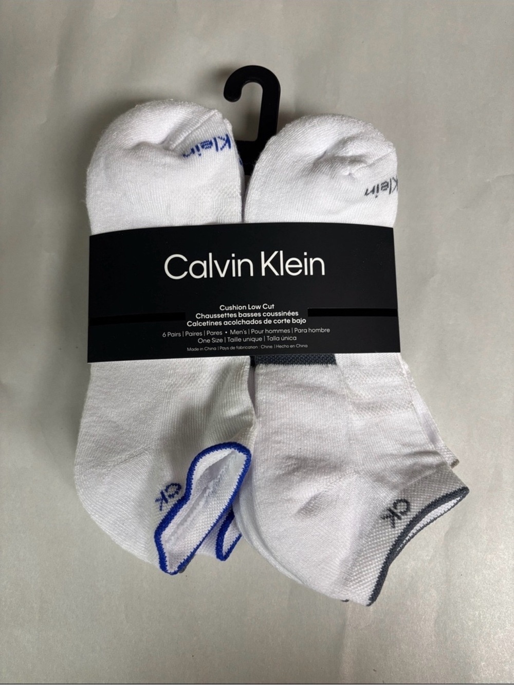 New Calvin Klein Socks Men’s Cushion Low Cut 6 Pair Activewear Athletic Casual